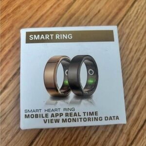 Smart Heart Ring Fitness Tracker - Black and Rose Gold